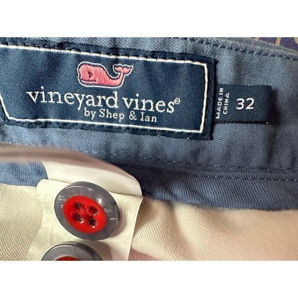 Vineyard Vines Mens USA Spell Out Pink Blue Color Block Breaker 1H0437 Shorts 32 - Picture 4 of 5